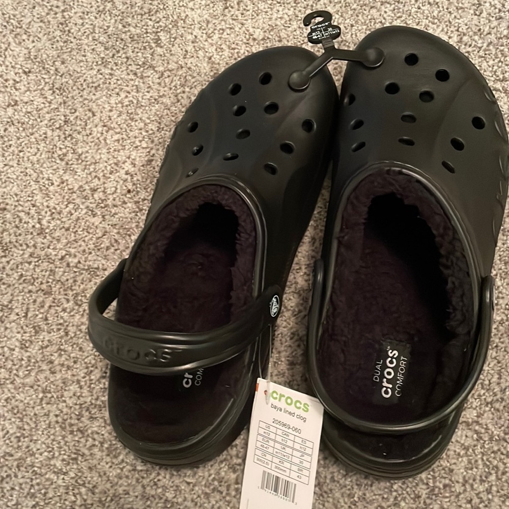 Mens black crocs